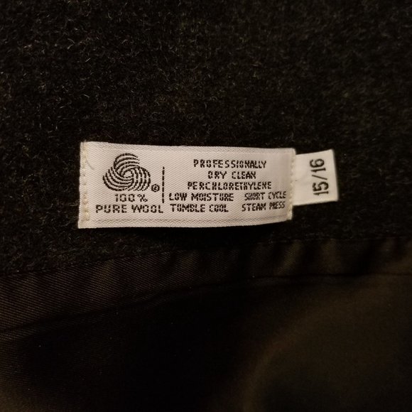 Forecaster Boston 15 16 Charcoal Gray Vintage Double Breasted Wool Trench Coat P - Picture 4 of 7